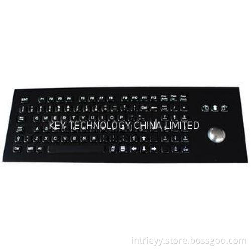 IP65 dynamic vandal proof industrial black metal keyboard w